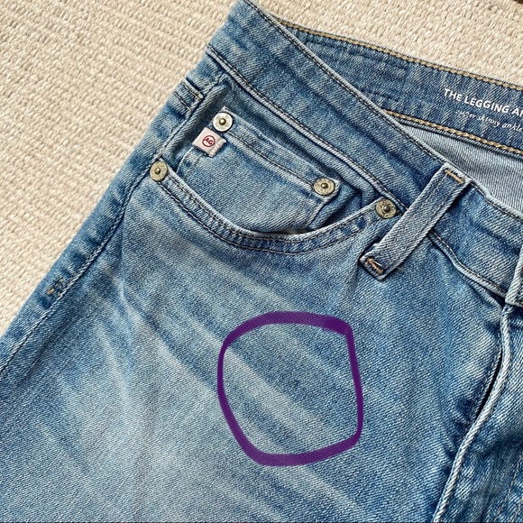 AG-ED mid rise size 26 washed skinny blue jeans - Picture 5 of 6
